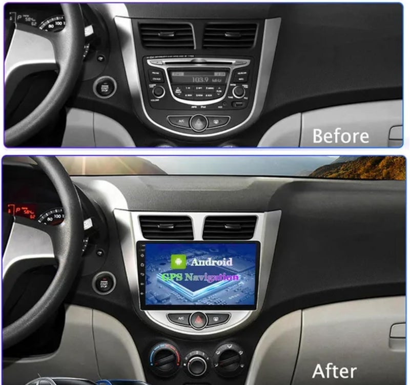 SSR android car screen for hyundai accent model 2012 to 2017 with reverse camera ips display - Image 5