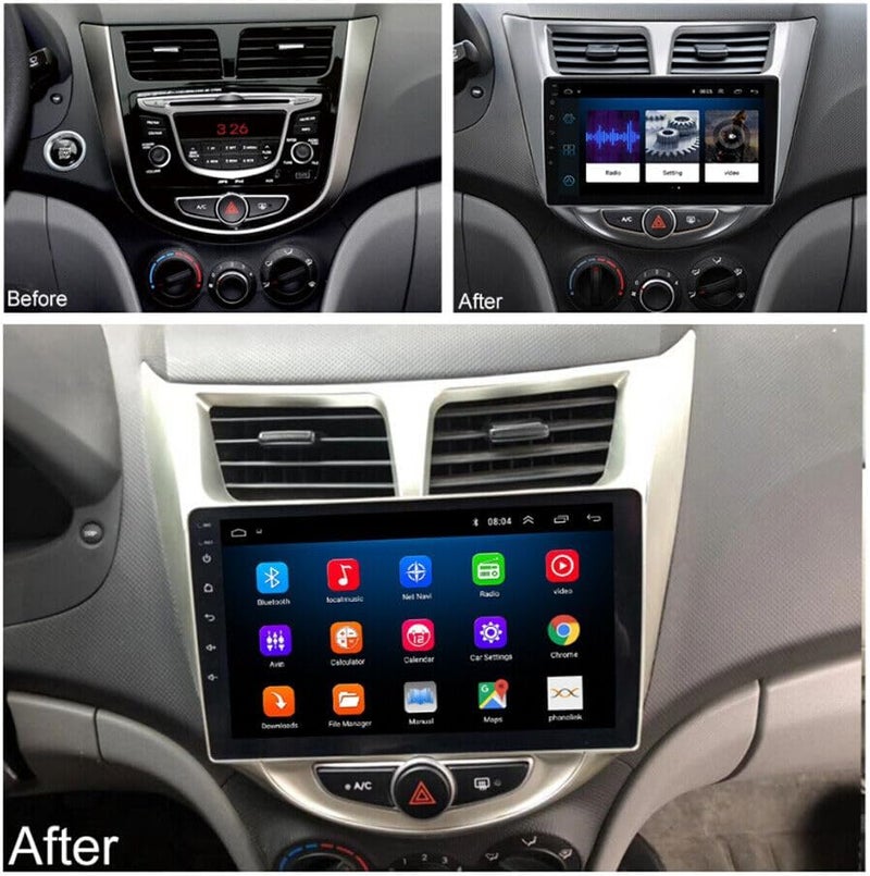 SSR android car screen for hyundai accent model 2012 to 2017 with reverse camera ips display - Image 4