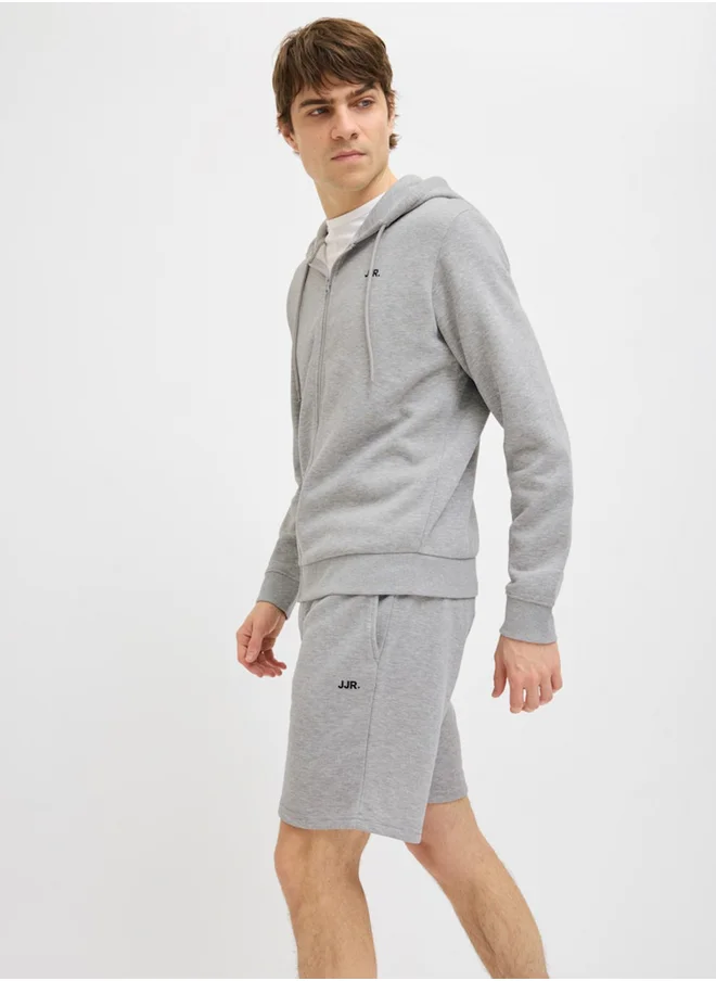 ج ج ريبل من جاك و جونز JJ REBEL Solid Mid Rise Regular Fit Shorts
