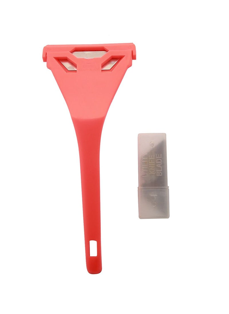 LAWAZIM Plastic Handle Paint Scraper-3 Piece- Putty Knives Window Glass Window cleaning Squeegee Razor blade Scraper Hard Water Stain Soap Scum Sticker Decal Removal on Shower door Bathroom Car Window  - Image 2