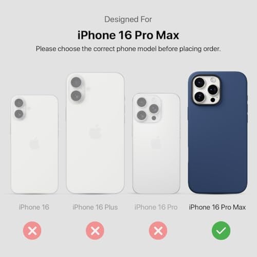 CASEGEAR Silicone Snap Fit Back Cover Case Compatible with iPhone 16 Pro Max | 8 Feet Drop Protection | Compatible with MagSafe | 360° Protection | Shockproof & Scratch Resistant | Blue - Image 2