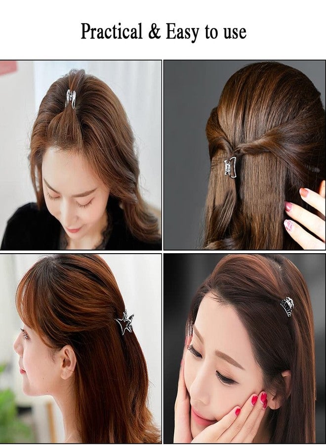 ANBALA Small Metal Hair Clips - Mini Non-slip Cute Silver Clips for Women Girls (12Pcs) - Image 2