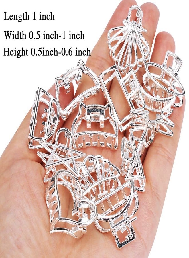 ANBALA Small Metal Hair Clips - Mini Non-slip Cute Silver Clips for Women Girls (12Pcs) - Image 3