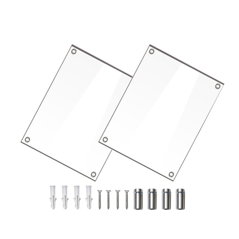 2pcs Clear Photo Frame Wall Mounting Clear Picture Frame Picture Photo Holder (L) - Image 3