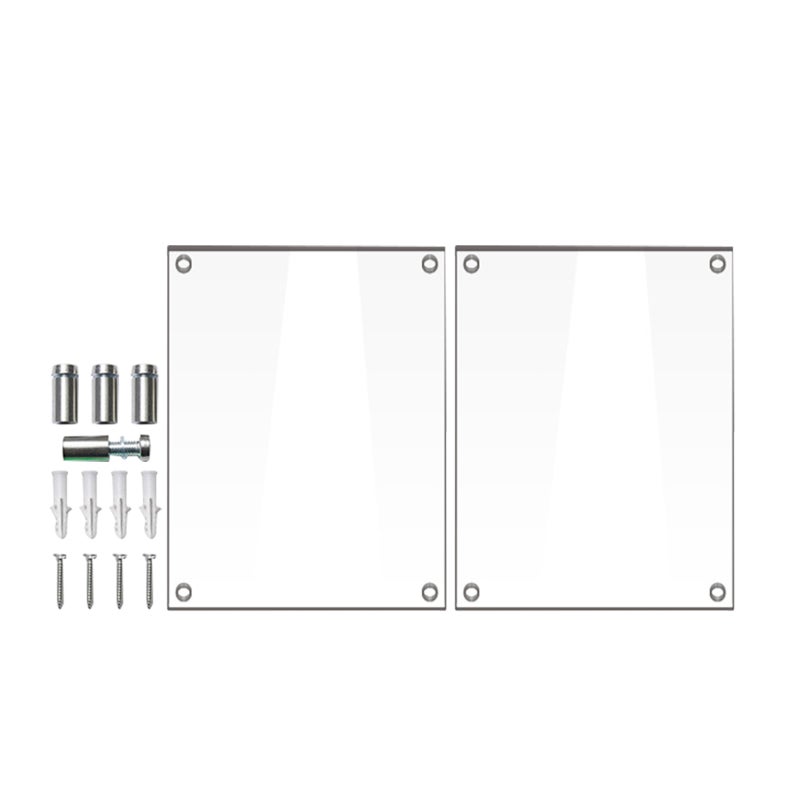 2pcs Clear Photo Frame Wall Mounting Clear Picture Frame Picture Photo Holder (L) - Image 1