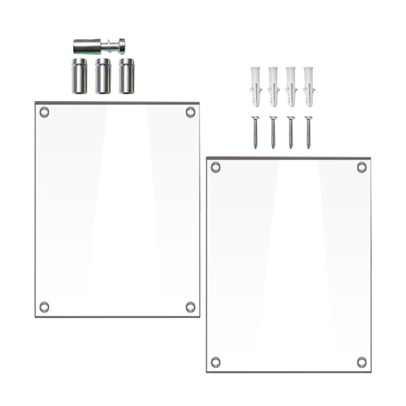 2pcs Clear Photo Frame Wall Mounting Clear Picture Frame Picture Photo Holder (L) - Image 2