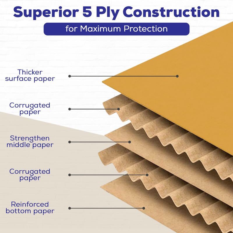 ADDANBI-PACK OF 3 |30"x19"x18" | 5ply Cardboard Boxes for Packaging | Brown Corrugated Box for | Shipping |Moving | Home Shifting | Parcel | Courier Packing box |Extra Large Carton Box - Image 2