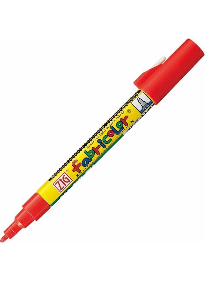 Zig Fabricolor Covering Textile Fabric Coloring Pen Red 