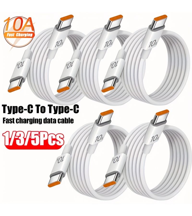 1m 100W 10A Type C Super Fast Charging Data Cable for Phone - Image 1