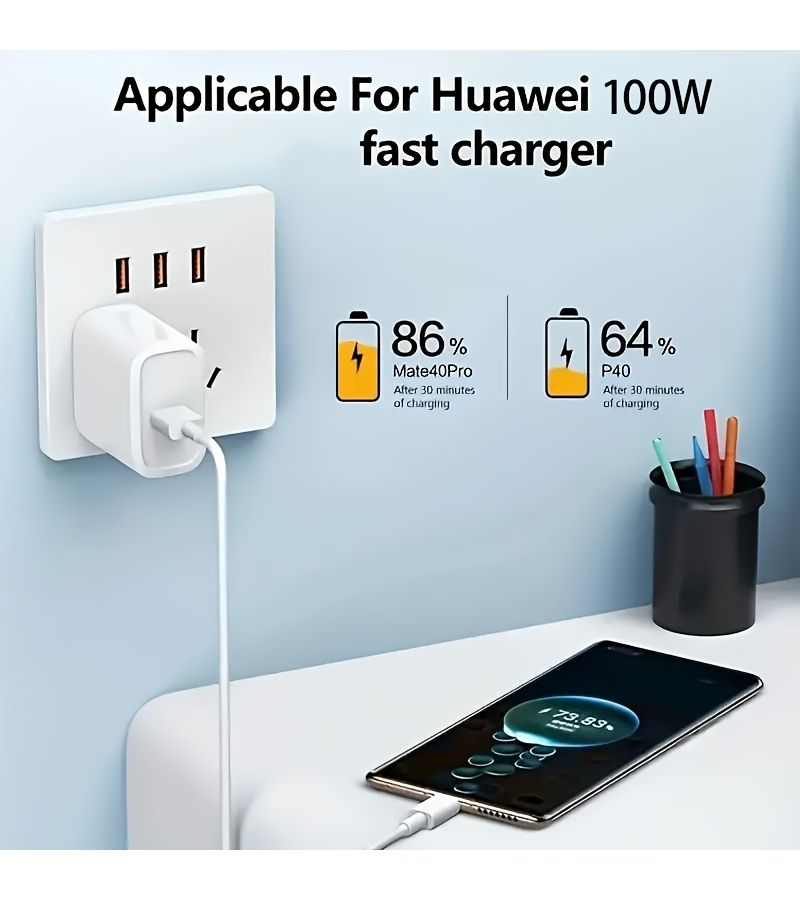 1m 100W 10A Type C Super Fast Charging Data Cable for Phone - Image 5