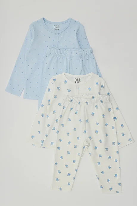 أر أند بي 4 Piece Printed Clothing Set