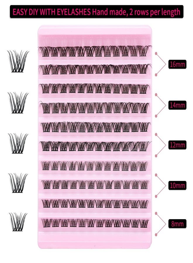 RITALASH Lash Clusters DIY Cluster Lashes Volume Eyelash Clusters Eyelash Extensions False Eyelashes Black Individual Lashes Super Thin Lash Band Wispy Lash Extension at Home(Z09,8-16mm) - Image 3