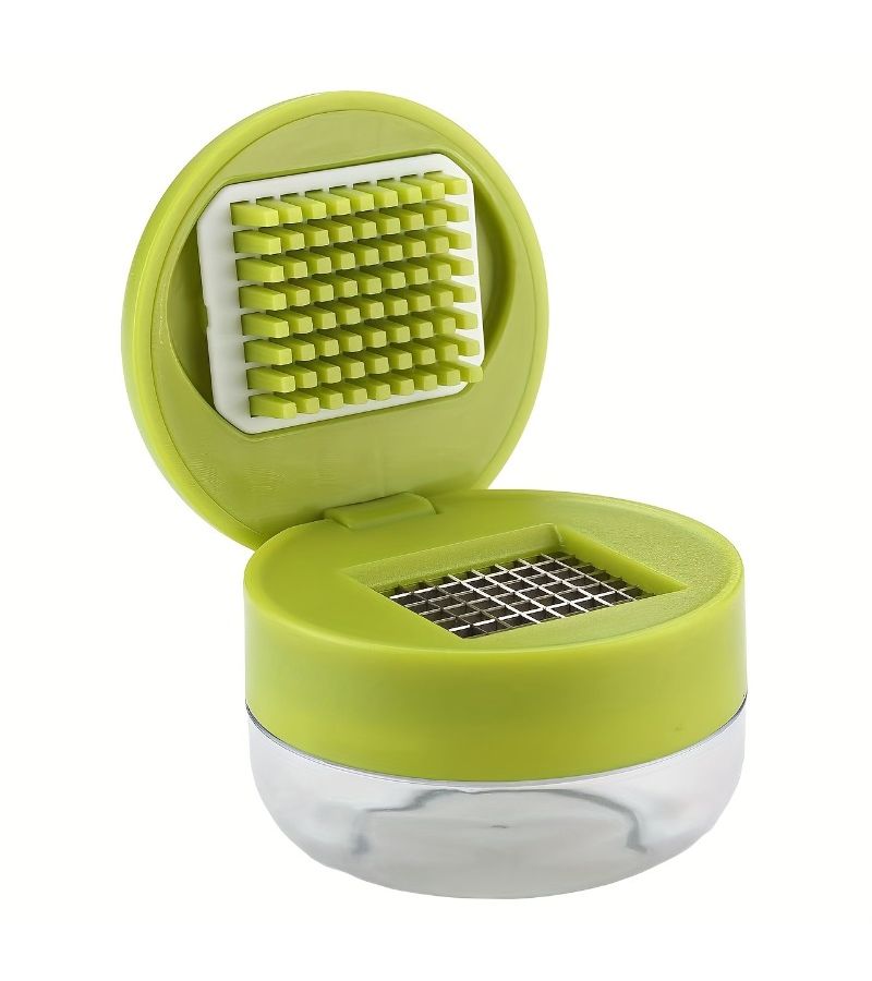 Green Heavy Duty Garlic Press And Chopper With Cutting Board Dishwasher Safe Kitchen Essential - Image 3