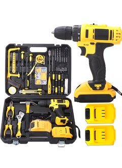 Generic 48V Cordless Drill Set, 128PCS Electric Drill Tool Kit with 3/8" Keyless Chuck of Metal & 18+2 Clutch with Impact, Max Torque 40Nm, 2-Variable Speed, Professional Household Home Tool Kit Set  - Image 1