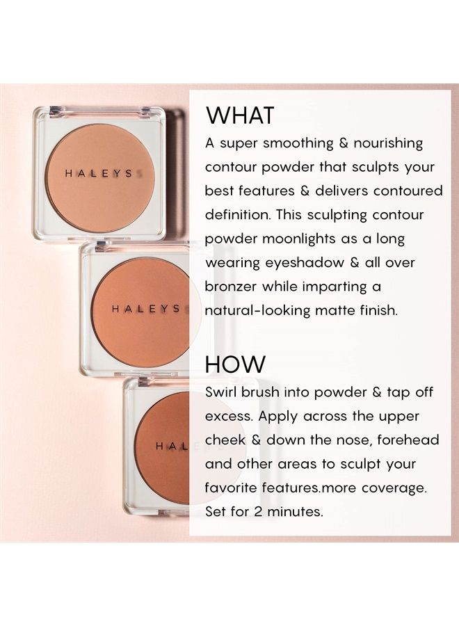 HALEYS Re-sculpt Smoothing Contour Powder, Enhance Facial Features, Sculpt and Define, Longwearing Makeup, Ultra-Blurring, Easy Blending, Buildable High-Coverage, Velvety Matte Finish, Vegan, Cruelty- - Image 2