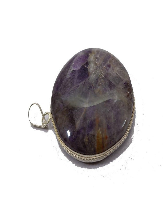 CA AGATE Amethyst Round Healing Pendant Necklace Wire Wrapped reiki Healing Crystals Pendant - Image 1