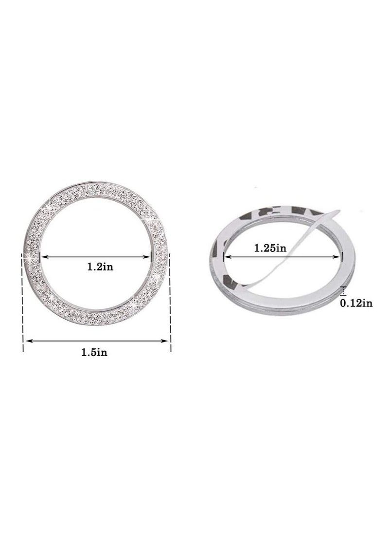 GGEROU Bling Crystal Rhinestone Car Bling Ring Emblem Sticker  - Image 2