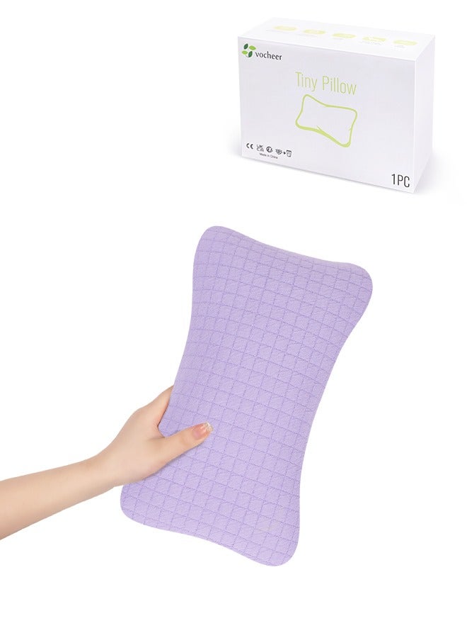 vocheer Small Pillows for Sleeping, Neck Pillow & Lumbar Support, Travel Pillow for Airplane, Car, Office & Home, Soft & Washable Mini Pillow for Side Sleepers, Purple-1PC - Image 1
