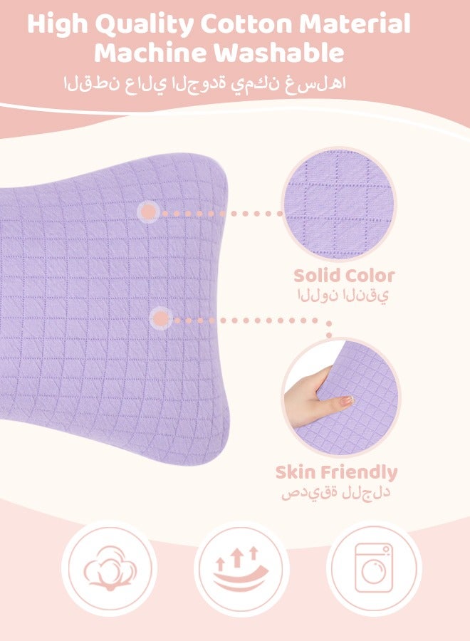 vocheer Small Pillows for Sleeping, Neck Pillow & Lumbar Support, Travel Pillow for Airplane, Car, Office & Home, Soft & Washable Mini Pillow for Side Sleepers, Purple-1PC - Image 2