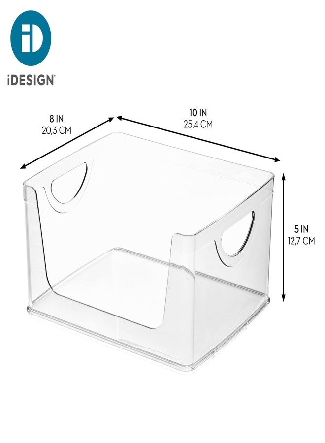 InterDesign iDesign Stackable Open-Front Storage Bin with Handles for Kitchen, Set of 2, Clear, Made in USA - Image 4