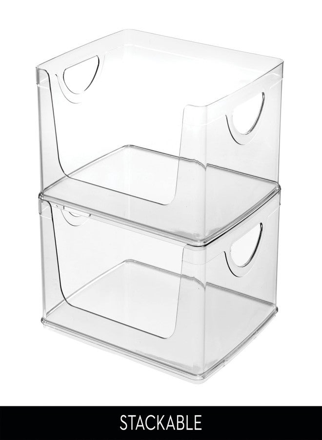 InterDesign iDesign Stackable Open-Front Storage Bin with Handles for Kitchen, Set of 2, Clear, Made in USA - Image 5