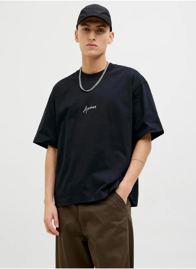 JACK & JONES Slogan Print Crew Neck T-Shirt