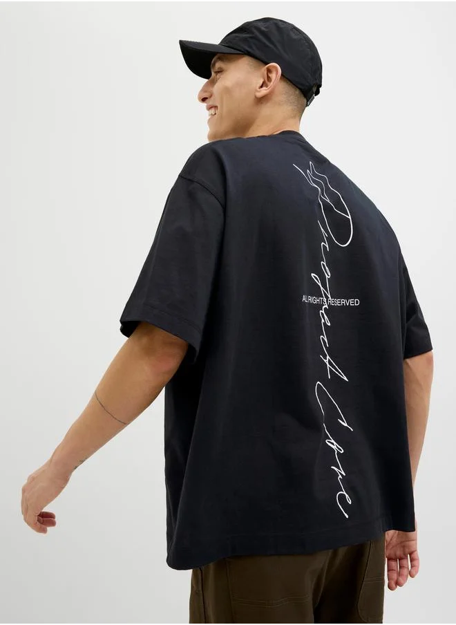 JACK & JONES Slogan Print Crew Neck T-Shirt