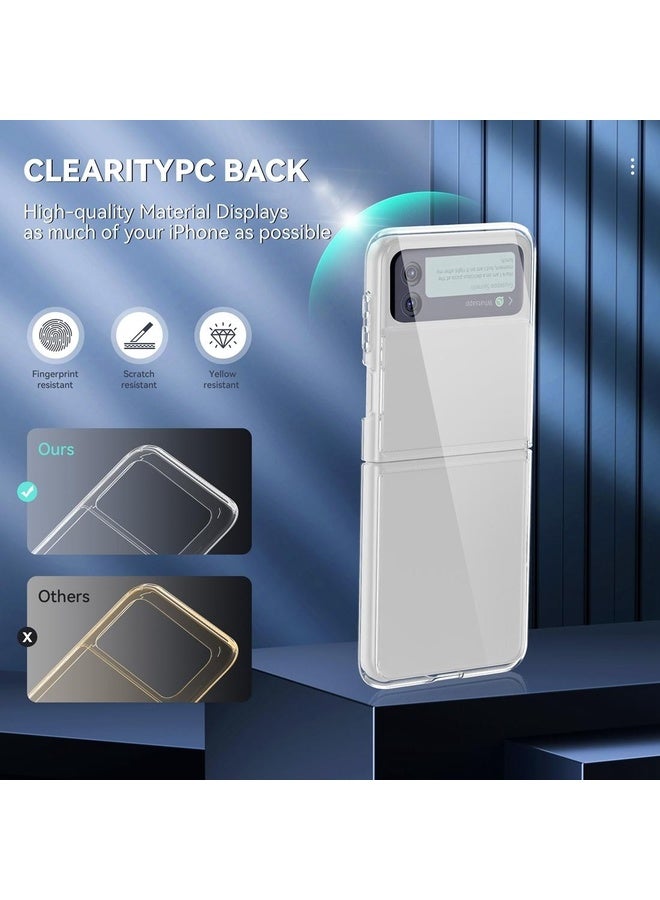 Case Cover For Samsung Galaxy Z Flip3 5G Simple All-inclusive Clear Crystal PC +TPU Shockproof Case