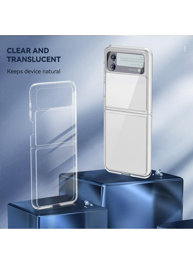 Case Cover For Samsung Galaxy Z Flip3 5G Simple All-inclusive Clear Crystal PC +TPU Shockproof Case