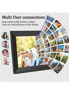 XiuWoo Electronic Digital Photo Frame, 10.1 Inch WIFI Smart Cloud Photo Album, WIFI Slideshow Digital Picture Frame With IPS Touch Screen, Sturdy And Durable Electronic Picture Frame, (1pc, Black, 16G)  - Image 4