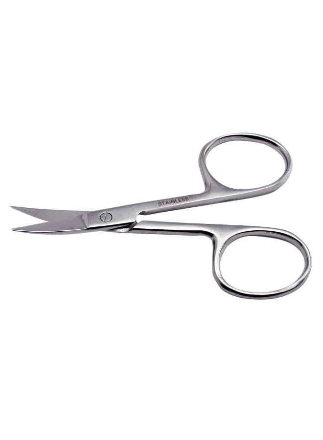 Small Eyebrow Scissors All Purpose - Mini Women's Grooming Metal Steel Curved Cutting Scissors for Brow, Lash, Nose Hair, Mustache, Nail, Craft - Image 1