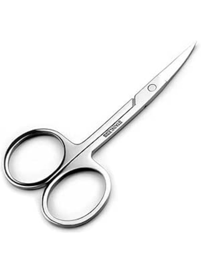 Small Eyebrow Scissors All Purpose - Mini Women's Grooming Metal Steel Curved Cutting Scissors for Brow, Lash, Nose Hair, Mustache, Nail, Craft - Image 2