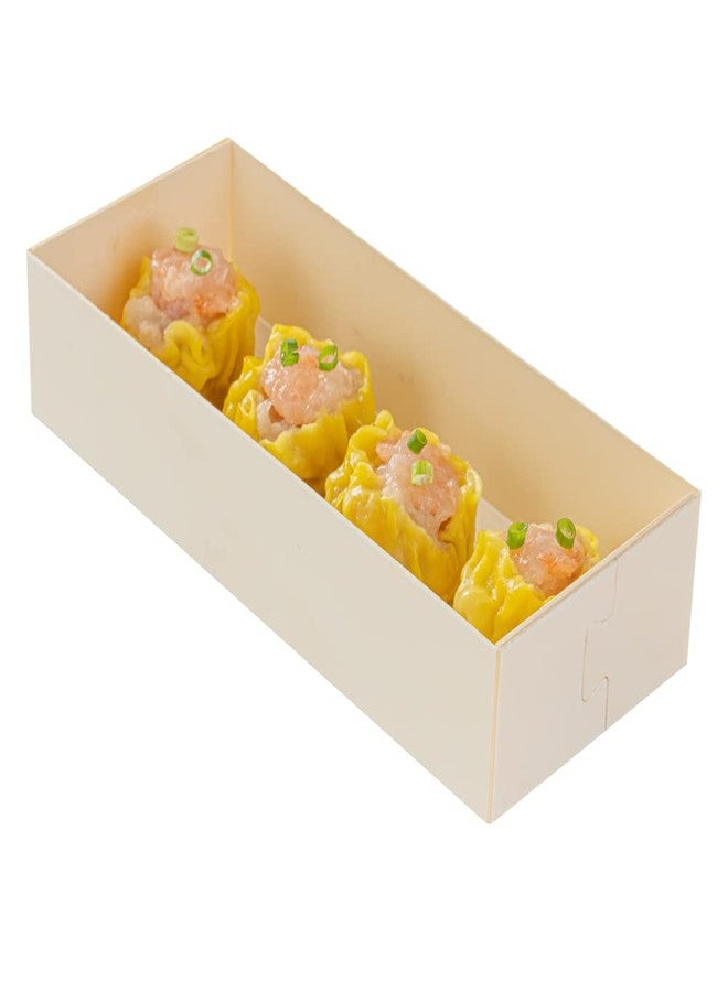 Restaurantware 18 oz Rectangle Poplar Long Straight Container, 100 Pack - Image 1