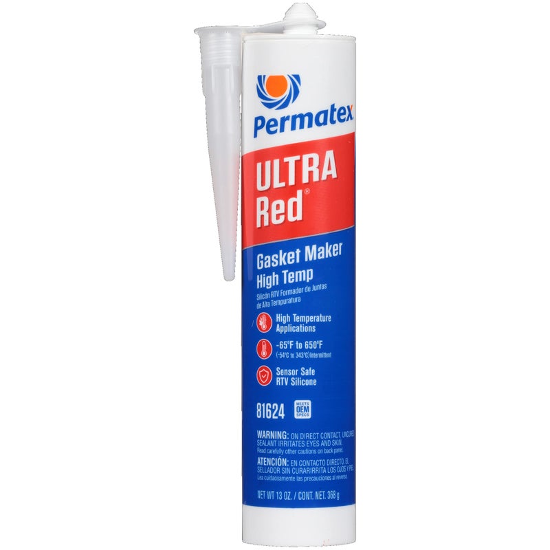 Permatex 81624 Ultra Red High Temperature Gasket Maker, 13 oz - Image 1