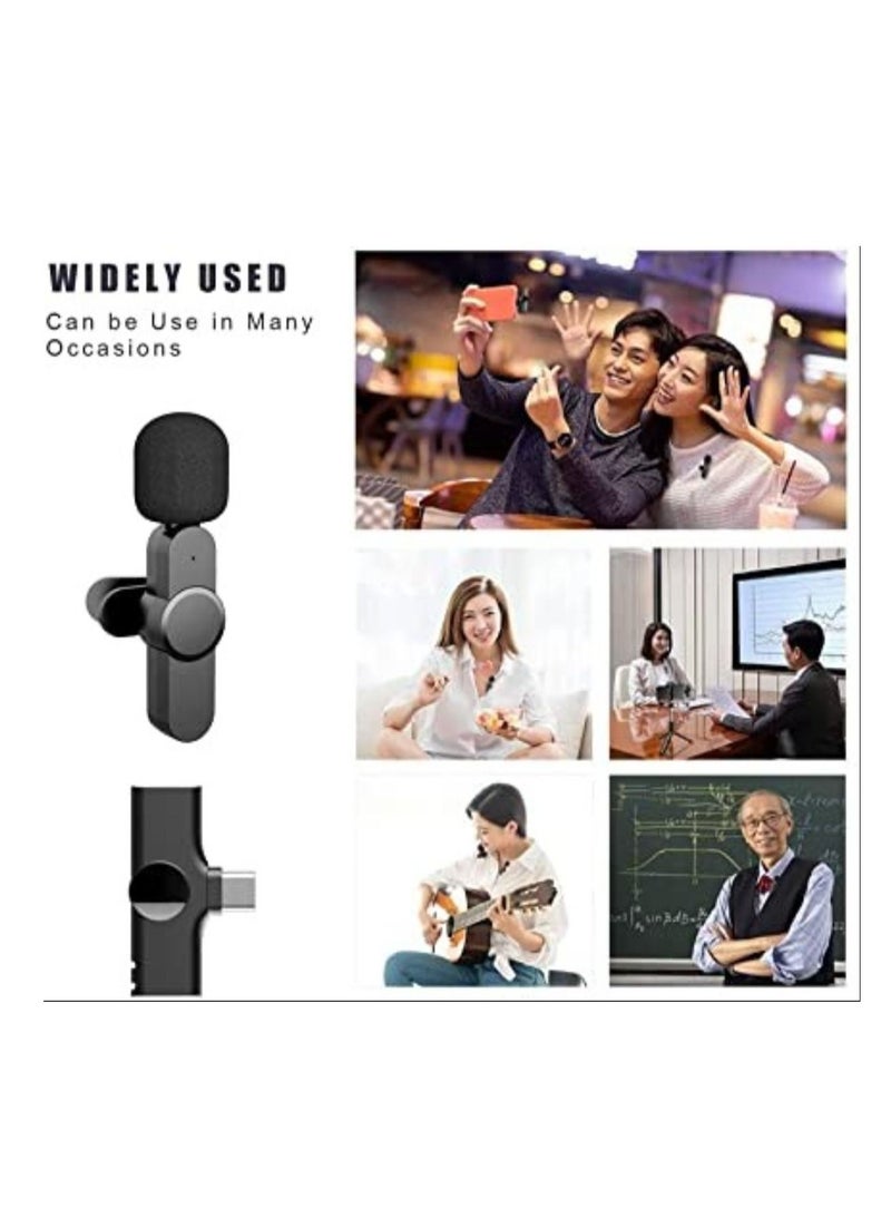2 in 1 iphone or type-c Wireless Lavalier Microphone For IPhone, Plug Play, Portable Audio Video Recording Mic for Youtube, Live Stream, Vlog, Interview, Laptops PC - Image 2