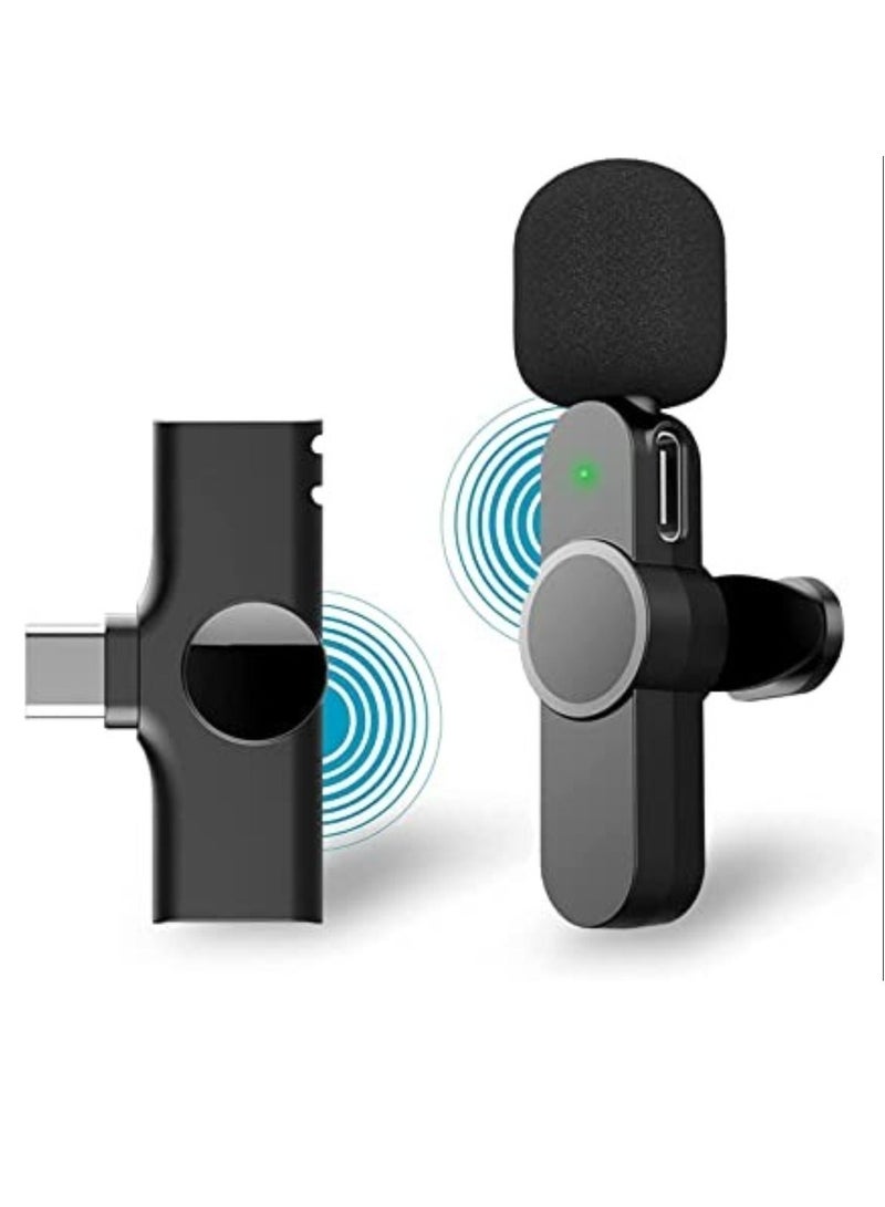 2 in 1 iphone or type-c Wireless Lavalier Microphone For IPhone, Plug Play, Portable Audio Video Recording Mic for Youtube, Live Stream, Vlog, Interview, Laptops PC - Image 1