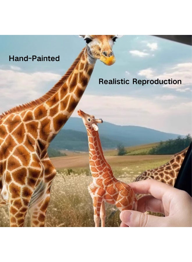 ماكدو مجموعة ألعاب حيوانات برية، 18 قطعة مجسمات حيوانات برية واقعية من حيوانات الغابة البرية وإكسسواراتها - زرافة، أسد، نمر، حمار وحشي والمزيد - ألعاب تعليمية للأطفال 3+ - Image 3