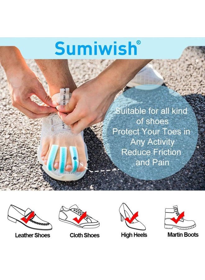 Sumiwish Foam Toe Separators, 20 Pack Breathable Toe Spacers, Reduce Friction and Relieve Corns Pain, Overlapping Toes Corrector - (Blue) - Image 5