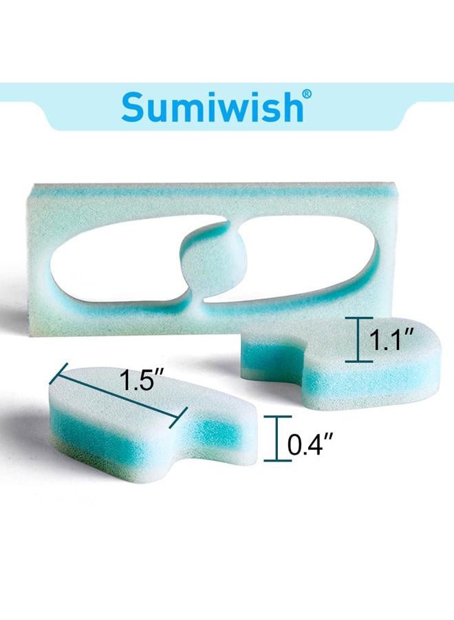 Sumiwish Foam Toe Separators, 20 Pack Breathable Toe Spacers, Reduce Friction and Relieve Corns Pain, Overlapping Toes Corrector - (Blue) - Image 2