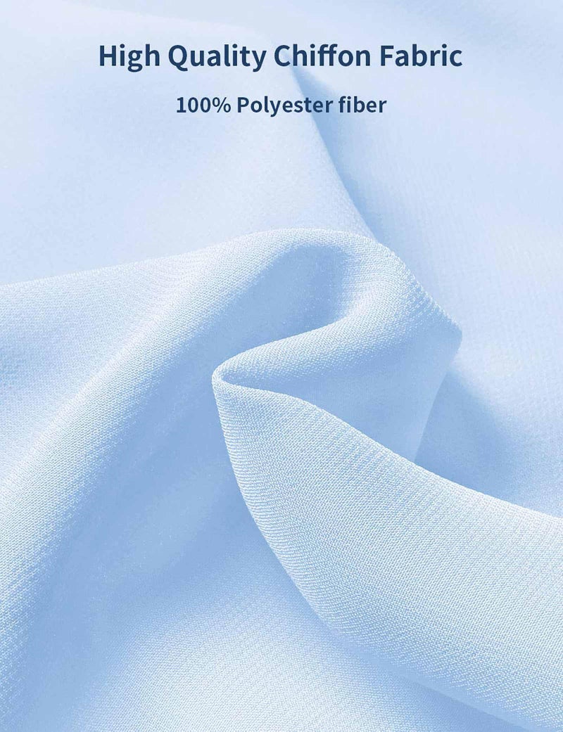 Daydance Blue Teen Girls Women Ballet Skirts Asymmetrical Side Dip Sheer Chiffon Dance Skirts for Leotards - Image 4