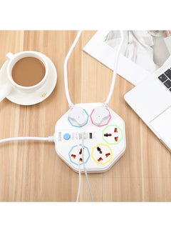 TYCOM Tycom Power Strip Surge Protector with USB- Extension Cord Flat Plug with Widely 5 AC Outlet and 3 USB, Small Desktop Station with 6 ft Power Cord, Compact Socket (5G3U-T16)  - Image 5