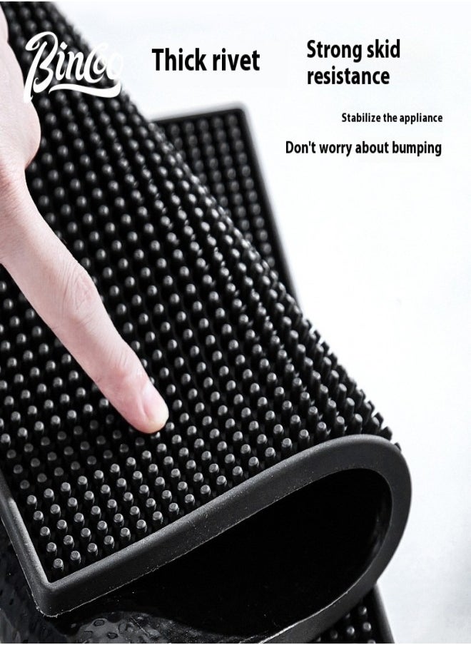 Bincoo Bincoo Non-Slip Bar Drainage Mat – Waterproof PVC Coffee Cup Mat, Rectangular Rubber Drip Mat (45x30cm)  - Image 3