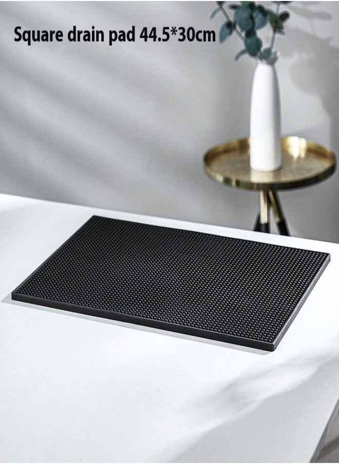 Bincoo Bincoo Non-Slip Bar Drainage Mat – Waterproof PVC Coffee Cup Mat, Rectangular Rubber Drip Mat (45x30cm)  - Image 4