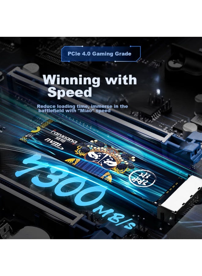 fanxiang فانشيانغ 2 تيرابايت SSD، واجهة M.2، بروتوكول NVMe، PCIe 4.0X4، قرص صلب لتوسيع سطح المكتب واللابتوب PS5، ملحق تخزين الكمبيوتر، S790E - Image 3