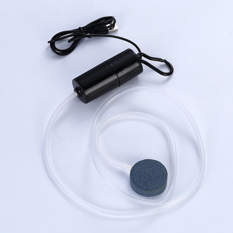 Generic Oxygen pump USB portable fish tank fish farming aquarium supplies small oxygen pump ultra-quiet fishing aerator Black-small volume-gas plate Black-small volume-gas plate 