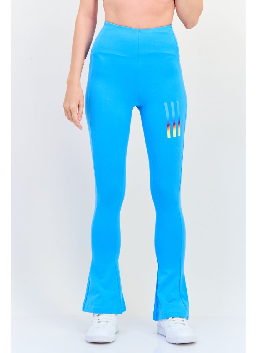 Adidas Women Sportswear Fit Flared Training Leggings, Sky Blue  - Image 1