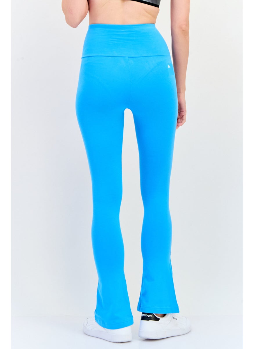 Adidas Women Sportswear Fit Flared Training Leggings, Sky Blue  - Image 4