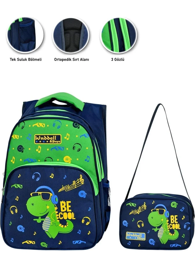 Masho Trend Be Cool Dino School Bag + Nutrition - Dinosaur Bag Boys Primary School Bag Dinosaur Bag