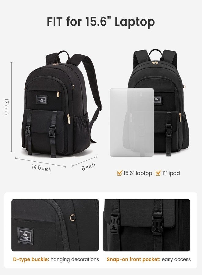 LOVEVOOK School Backpack for Girls Boys,Bookbag for Teen with Pouch Pocket for Large Capacity Cup, Waterproof School Bookbag, Preppy Backpack Travel Daypack with 15.6 inch Laptop Compartment - Image 4