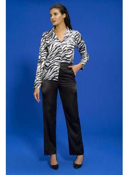 For You Moda 6-Piece Zebra Black Pajama Set, Both Inside and Outside S27685  - Image 5